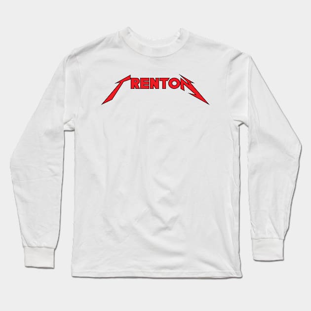 Trenton - Typography Art Long Sleeve T-Shirt by Nebula Station